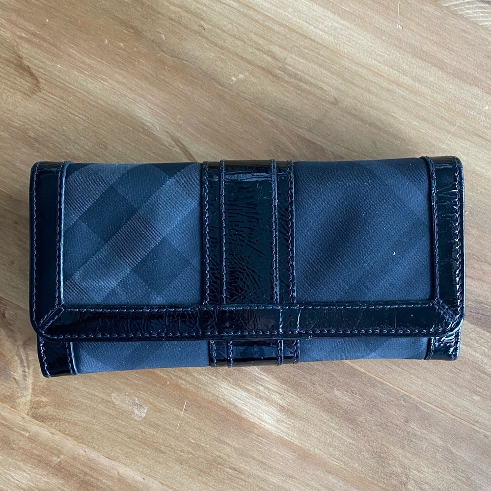 Burberry Check Black Continental Wallet